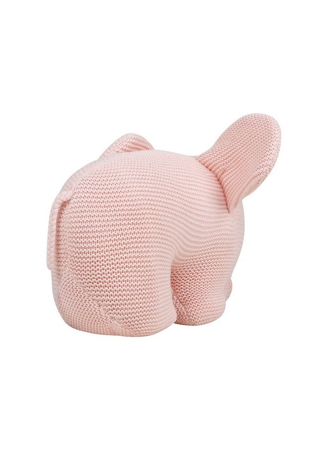 Pluchi Cotton Knitted Plush Toy Stuffed Animal Suitable for Babies & Kids (Misty Rose)