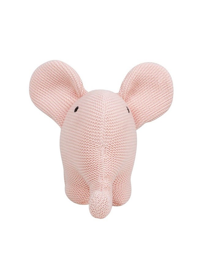 Pluchi Cotton Knitted Plush Toy Stuffed Animal Suitable for Babies & Kids (Misty Rose)