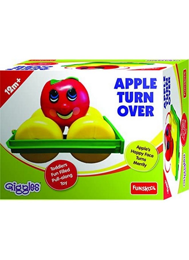 Giggles Funskool, Apple Turnover, Pull Along Toy, Encourages Walking, Rattling Sound, 12 Months & Above, Infant and Preschool Toys
