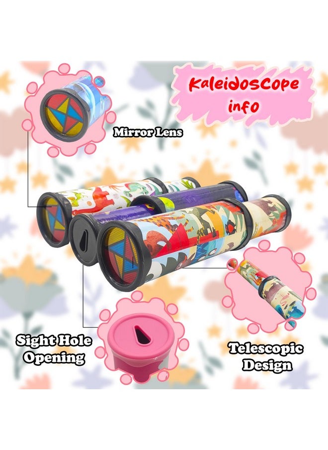 VGRASSP Classic Telescopic Kaleidoscope Toy for Kids - Magical Rotation for Viewing Colorful and Beautiful Patterns - Birthday Return Gift - Color and Design As Per Stock (Pack of 3)