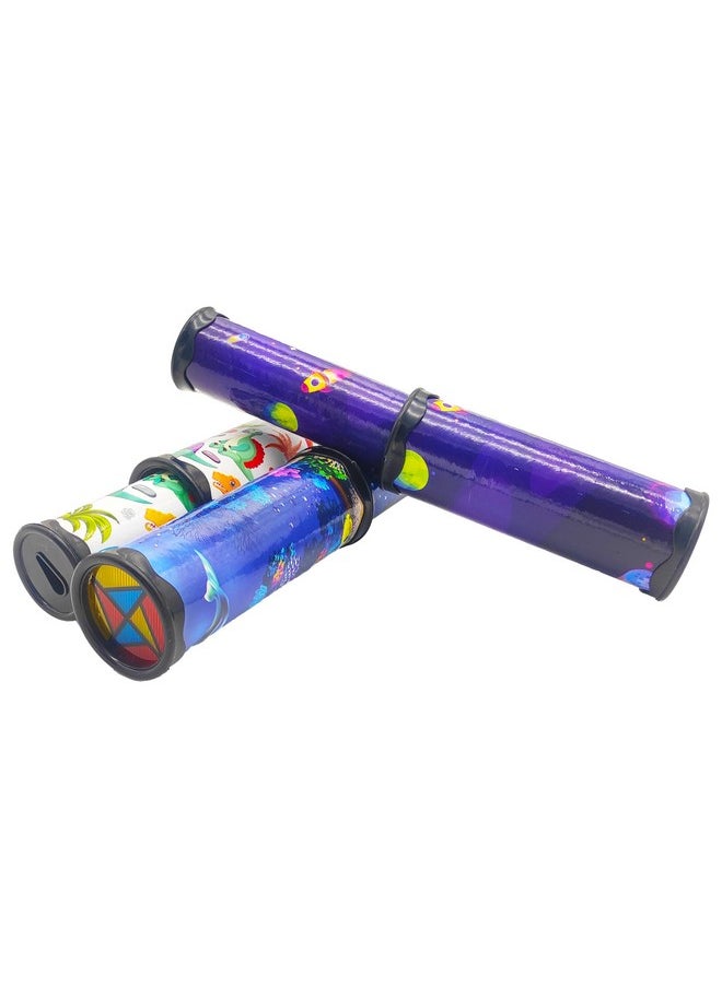 VGRASSP Classic Telescopic Kaleidoscope Toy for Kids - Magical Rotation for Viewing Colorful and Beautiful Patterns - Birthday Return Gift - Color and Design As Per Stock (Pack of 3)