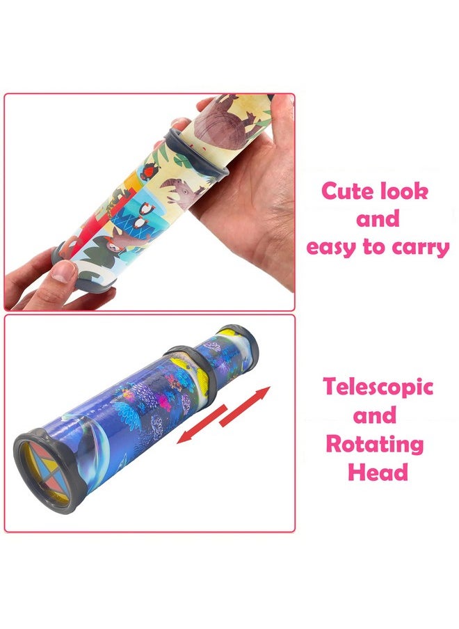 VGRASSP Classic Telescopic Kaleidoscope Toy for Kids - Magical Rotation for Viewing Colorful and Beautiful Patterns - Birthday Return Gift - Color and Design As Per Stock (Pack of 3)