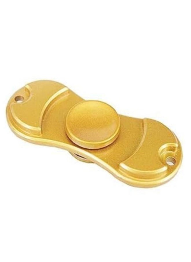 Premsons® Hand Spinner Desk Toy - High Speed Smooth Finger Spin Sensory Fidget Stress Relief Game Play for Kids & Adults - Birthday Party Gift - Combo - Plastic+ Metal Gold Dual