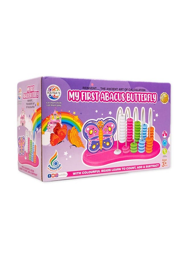 Ratna's My First Abacus Butterfly | Learning Kit to Enhance Counting, Addition, Subtraction Skills for Kids