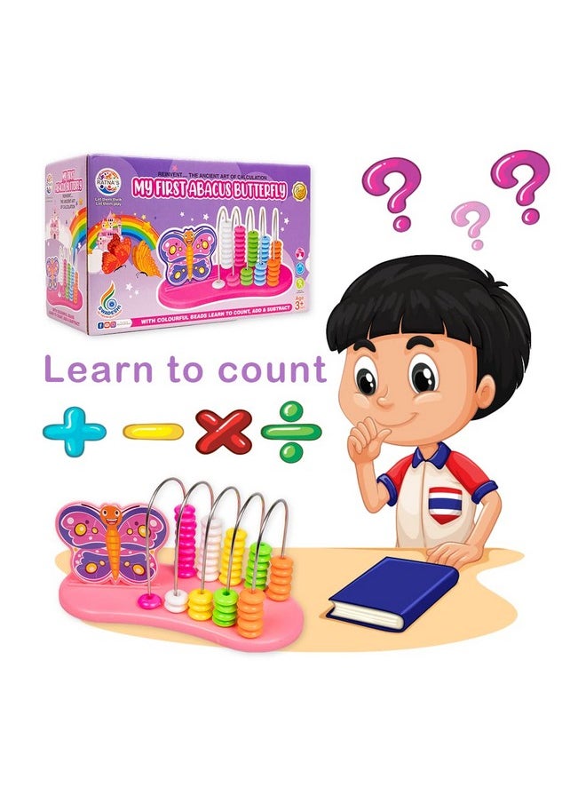 Ratna's My First Abacus Butterfly | Learning Kit to Enhance Counting, Addition, Subtraction Skills for Kids