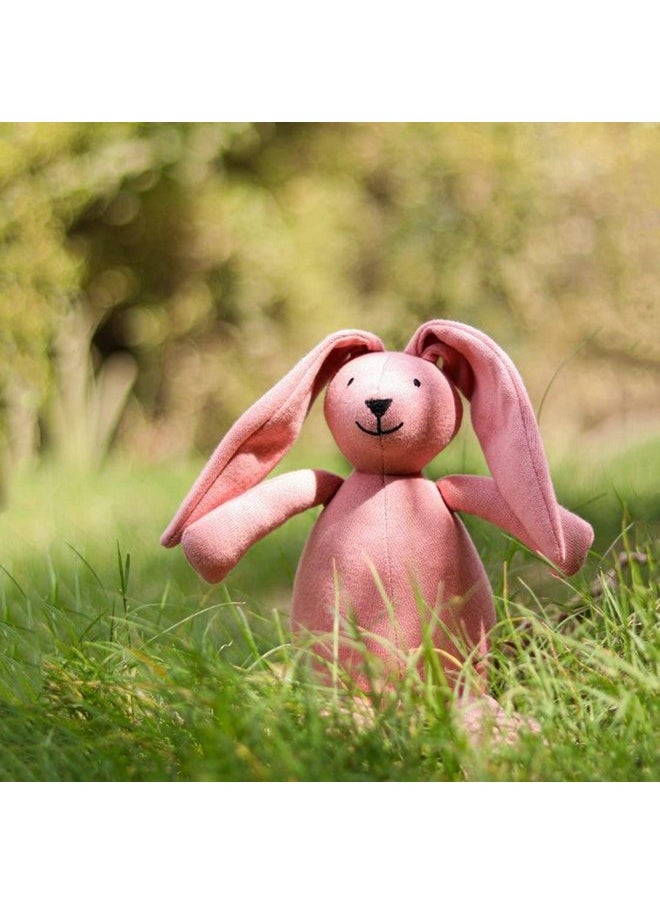 Pluchi Rabbit Cotton Knitted Pink Soft Stuffed Toys for Kids, Toddlers& Babies 35x25x30 CM