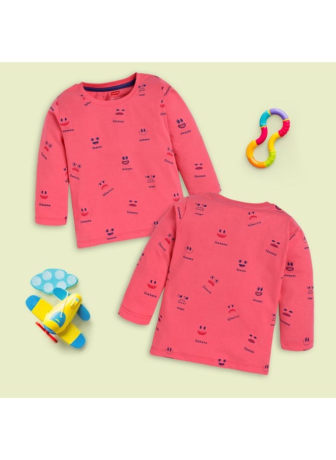 LuvLap Regular Fit F/S Boys T-Shirt (904633_Multicolour-1 12 to 18 Months)