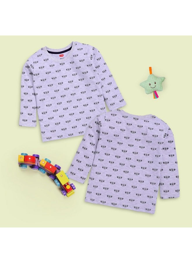 LuvLap Regular Fit F/S Boys T-Shirt (904633_Multicolour-1 12 to 18 Months)