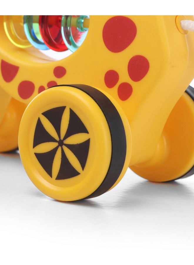 Storio Baby Products Pull Along Toddler Toy, Pull Along Toy with Attractive Design, Developmental Toy for 1 Year Old Girl Boy - Girraffe