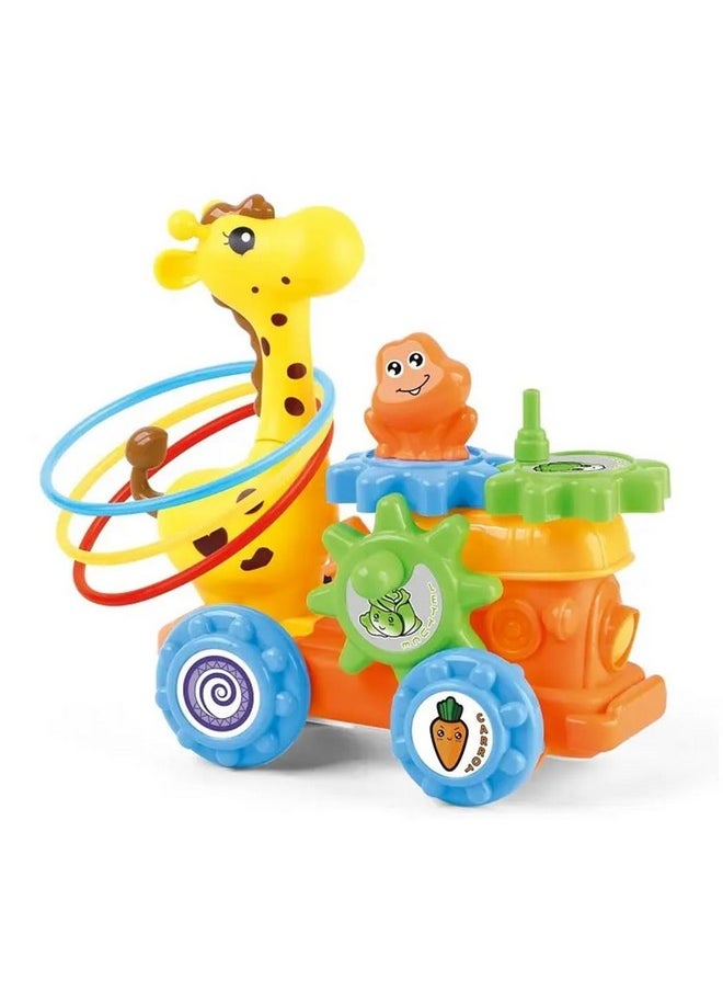 FunBlast Funny Giraffe Toy for Kids - Musical Giraffe with 360 Degree Rotating Wheel, Bump and Go Giraffe Toy, Light and Sound Toys for 3+ Year Old Kids, Boys, Girls (Multicolor)