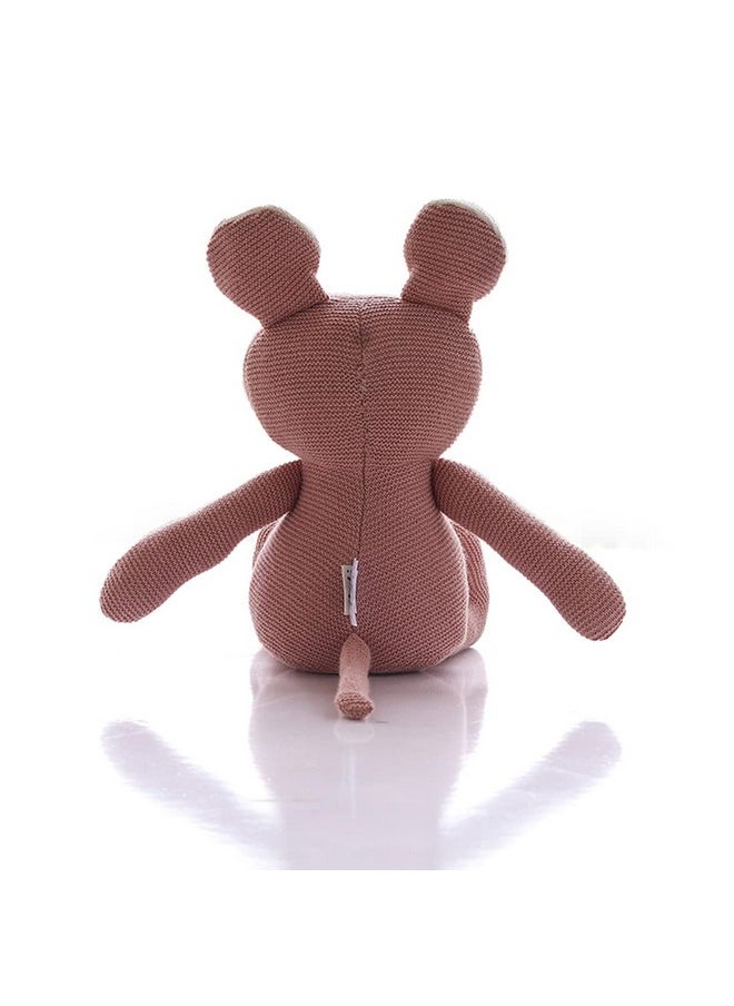 Pluchi Jerry Cotton Knitted Stuffed Soft Toys for Babies & Kids(Blush Pink & Ivory)