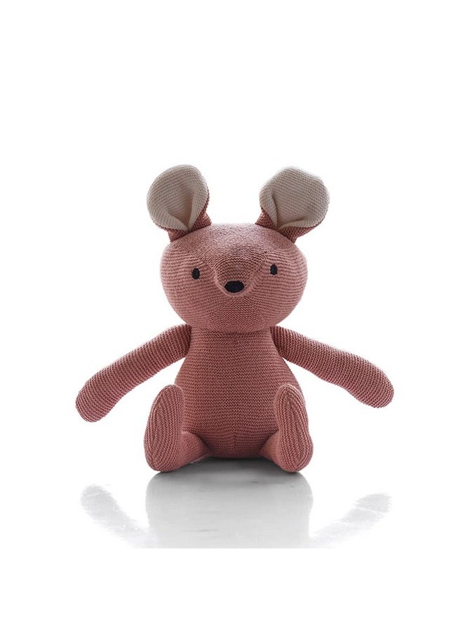 Pluchi Jerry Cotton Knitted Stuffed Soft Toys for Babies & Kids(Blush Pink & Ivory)