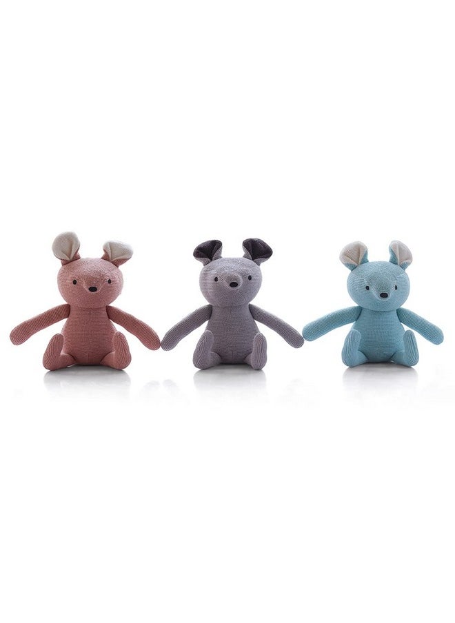 Pluchi Jerry Cotton Knitted Stuffed Soft Toys for Babies & Kids(Blush Pink & Ivory)