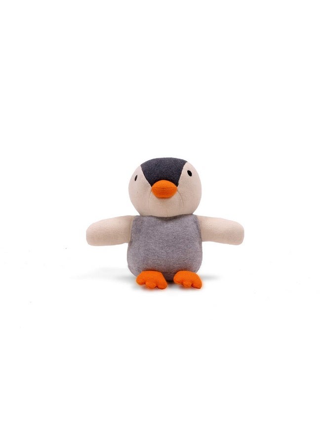 Pluchi Bucky- The Penguin Multicolor 100% Cotton Knitted Stuffed Soft Toys for Babies/Kids, 29 Cm x 24 Cm