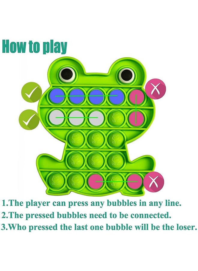 WISHKEY Silicone Set of 2 Cute Frog & Octopus Shaped Printed Colorful Push Pop It Bubble Sensory Fidget Stress Relief Anti-Anxiety Relaxing Toy for Kids and Adults(Pack of 2, Multicolor)