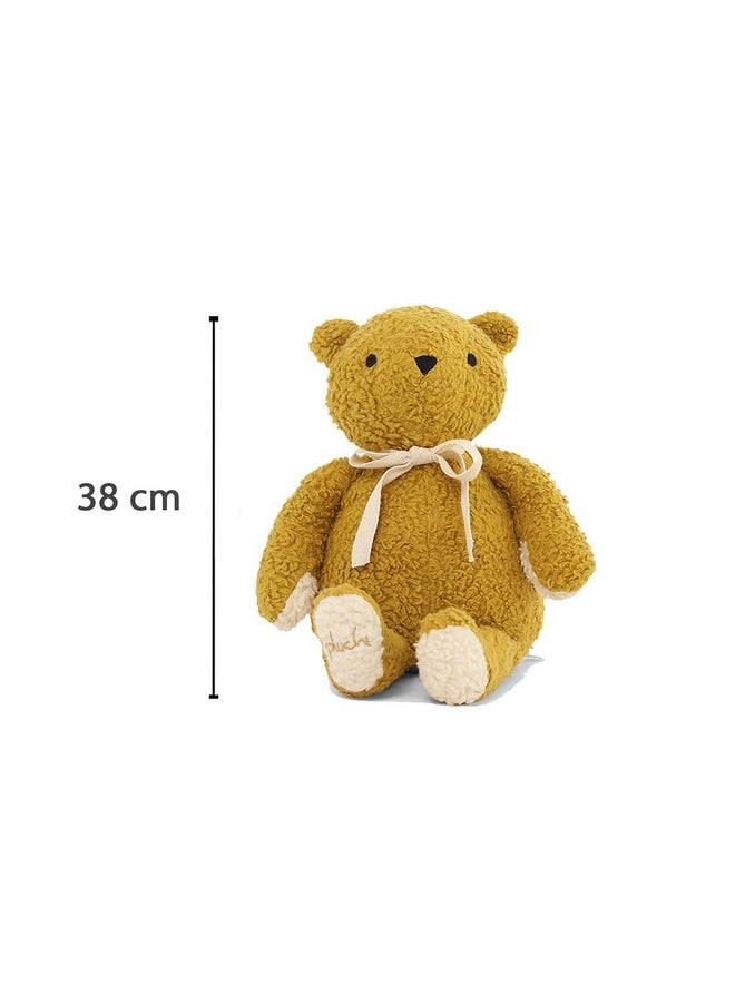 Pluchi Mr. Bear Cotton Knitted Stuffed Soft Toy (38cm X 20cm) (Honey Gold)