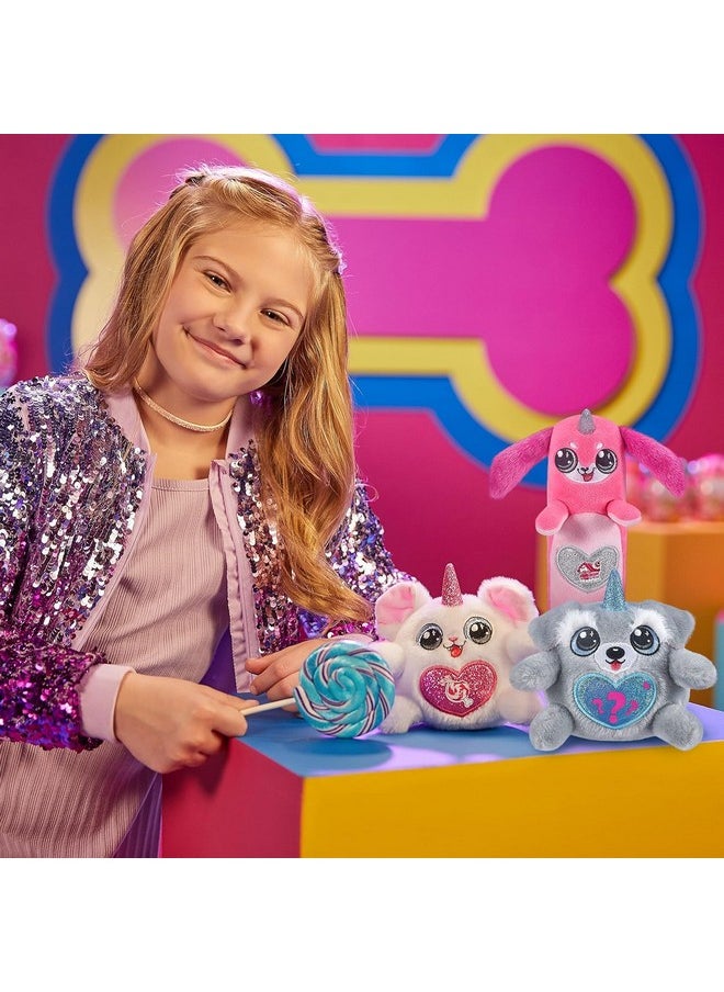 Rainbocorns Sparkle Heart Surprise, Puppycorn Series 2, Puppycorn Surprise, Squeaky Jay The Sausage Dog - Collectible Plush - 7 Layers of Surprises, Peel and Reveal Heart, Ages 3+ (Sausage Dog)