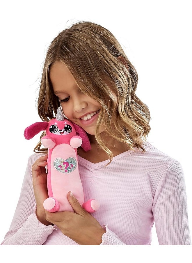 Rainbocorns Sparkle Heart Surprise, Puppycorn Series 2, Puppycorn Surprise, Squeaky Jay The Sausage Dog - Collectible Plush - 7 Layers of Surprises, Peel and Reveal Heart, Ages 3+ (Sausage Dog)