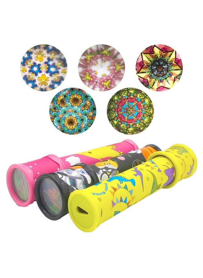 VGRASSP Colorful and Magical Rotating Classic Kaleidoscope Toy for Kids with Many Beautiful Patterns - Perfect Birthday Return Gift - Color and Design As Per Stock (Pack of 3)