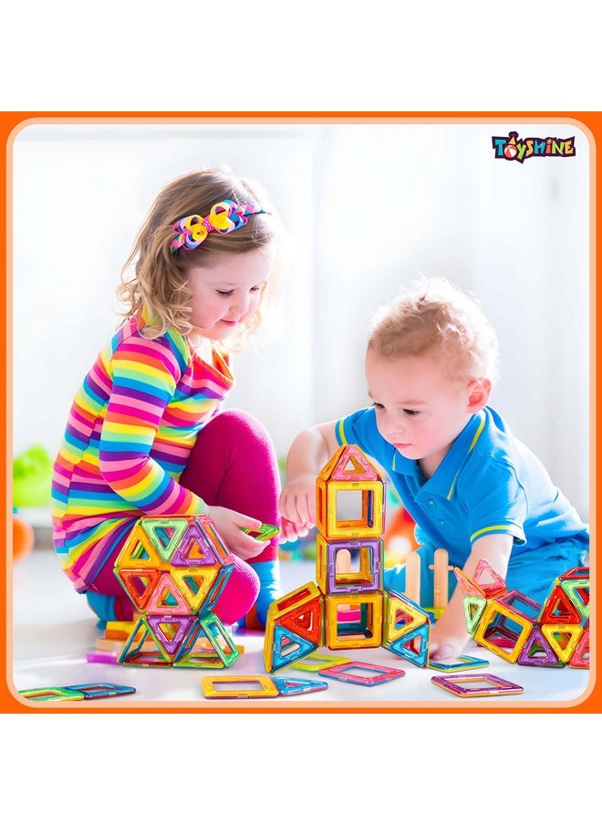 Toyshine Plastic Magnetic Tiles Building Blocks Construction Set Educational Stacking Toys (20 Pieces, Multicolour)