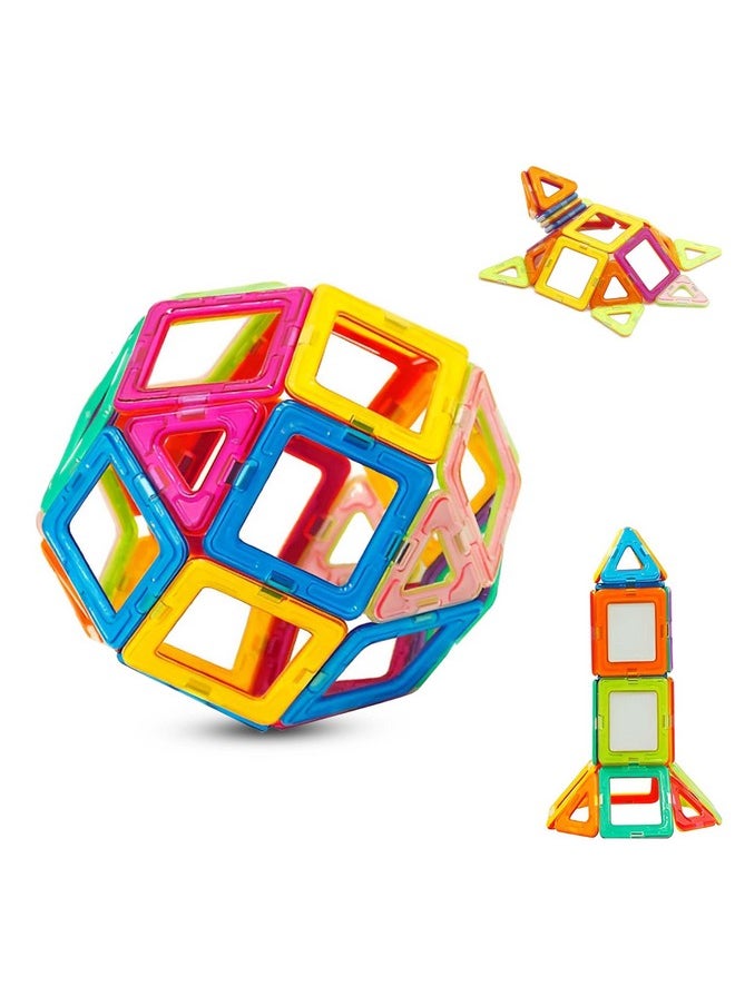 Toyshine Plastic Magnetic Tiles Building Blocks Construction Set Educational Stacking Toys (20 Pieces, Multicolour)