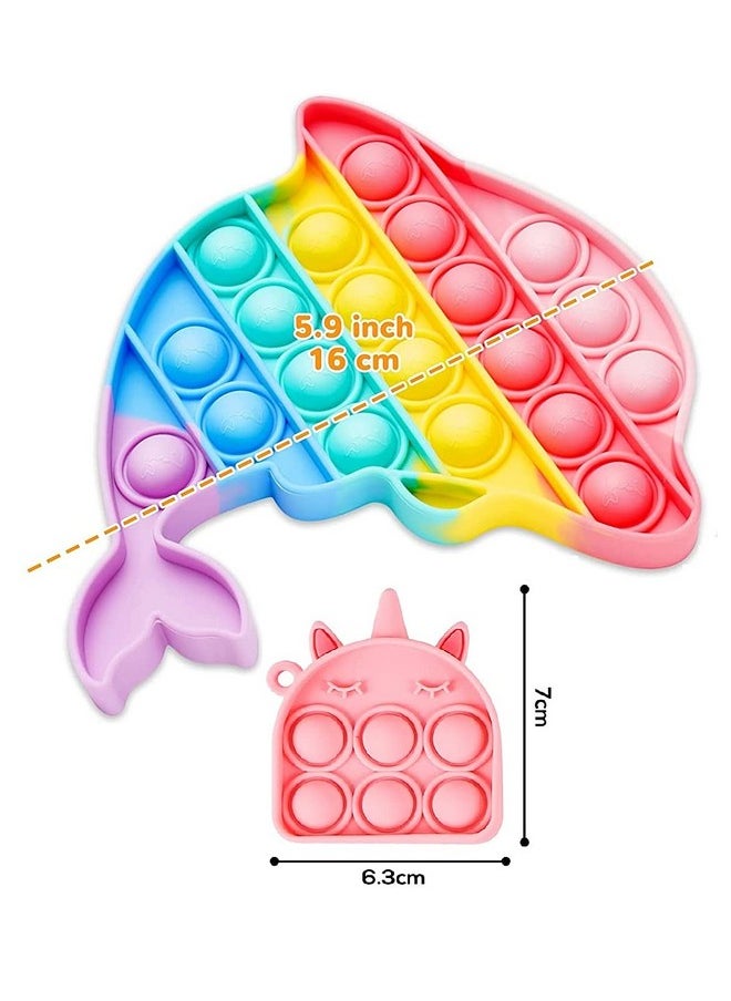 FunBlast 3 in 1 Pop It Fidget Toy, Real Silicone Pop it Fidget Toy, Pop It Fidget Toy (Multicolor)