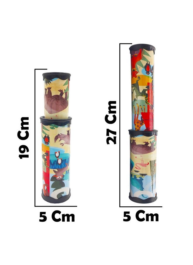VGRASSP Classic Telescopic Kaleidoscope Toy for Kids - Magical Rotation for Viewing Colorful and Beautiful Patterns - Birthday Return Gift - Color and Design As Per Stock (Pack of 12)