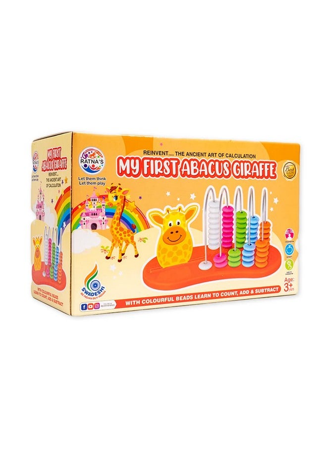 Ratna's My First Abacus Giraffe | Learning Kit to Enhance Counting, Addition, Subtraction Skills for Kids