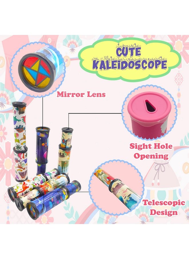 VGRASSP Classic Telescopic Kaleidoscope Toy for Kids - Magical Rotation for Viewing Colorful and Beautiful Patterns - Birthday Return Gift - Color and Design As Per Stock (Pack of 6)