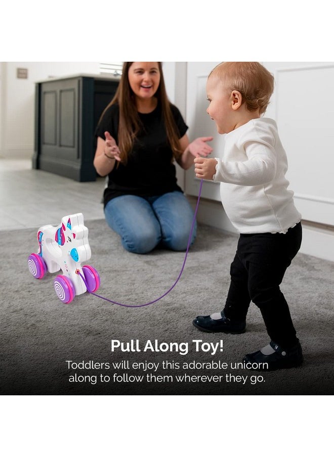 Ratna's Sparky The Unicorn | Walk & Play Pull Along Toy for Infant