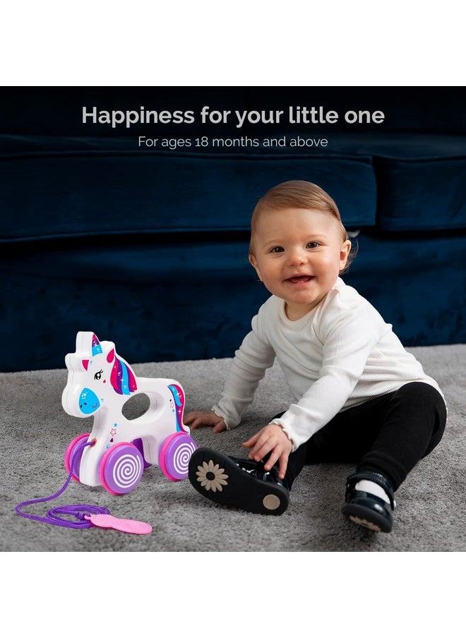 Ratna's Sparky The Unicorn | Walk & Play Pull Along Toy for Infant
