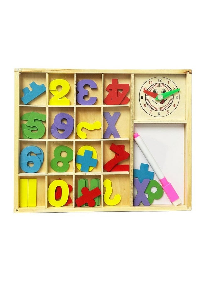 PLUSPOINT Wooden Number Counting Board Learn to Calculate Number with Abacus Computation Study Box Educational Basic Learning Maths kit for Kids Age 3+ (Computation-B)