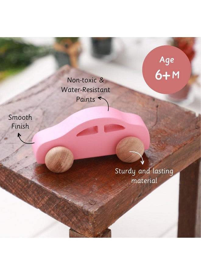 Ariro Wooden Car for Toddlers & Infants | Push Wooden Vehicle Toy for Kids | Fun & Safe Play for Toddlers | Wooden Car Toy | 6 Months-3 Years