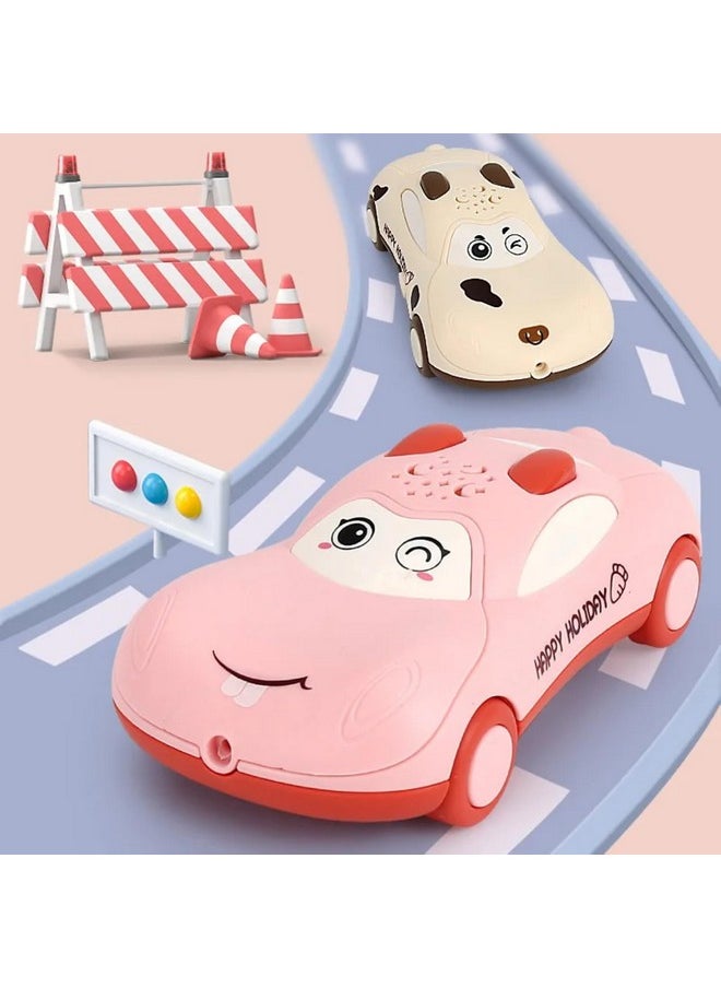 VGRASSP Pull Along Phone Car Toy for Kids - Lovely Model, Multiple Modes, Spreading Colorful Lights, Volume Adjustment, Dynamic Sound and Great Music - Multicolor (Color As Per Stock)