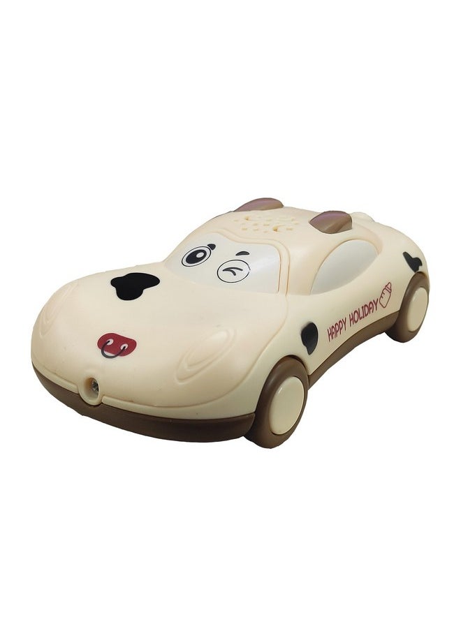 VGRASSP Pull Along Phone Car Toy for Kids - Lovely Model, Multiple Modes, Spreading Colorful Lights, Volume Adjustment, Dynamic Sound and Great Music - Multicolor (Color As Per Stock)