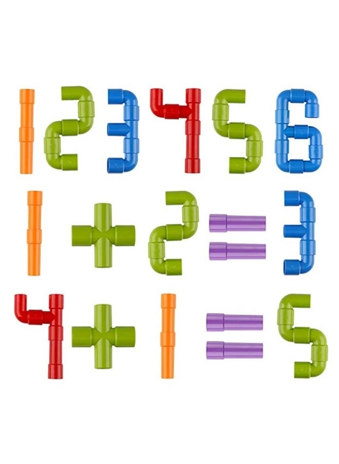 VGRASSP DIY 30 Pcs Colorful Pipe Puzzle Educational Building Block Toy for Kids with Different Shape and Size -Imagine, Create, Fun and Learn Toy - Color As Per Stock (Pipe Blocks)