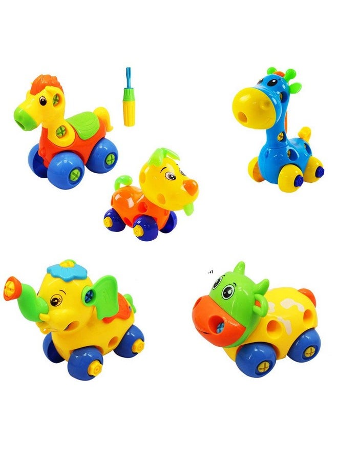 Vibgyor Vibes 2 in 1 Take-Apart 3D Model Animals Assembly Construction Building Blocks Puzzles DIY Playset with Screw and Tools