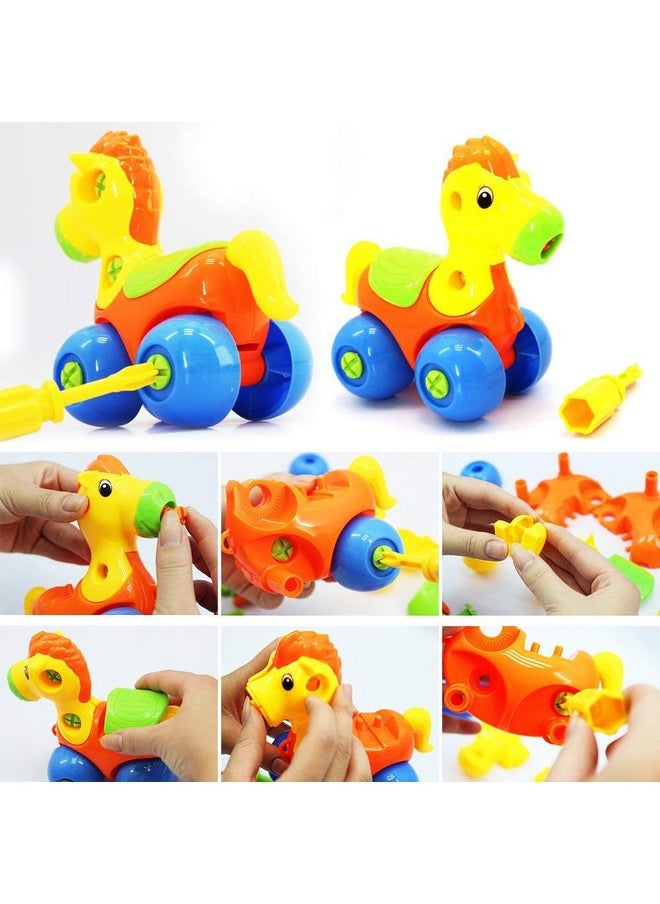 Vibgyor Vibes 2 in 1 Take-Apart 3D Model Animals Assembly Construction Building Blocks Puzzles DIY Playset with Screw and Tools