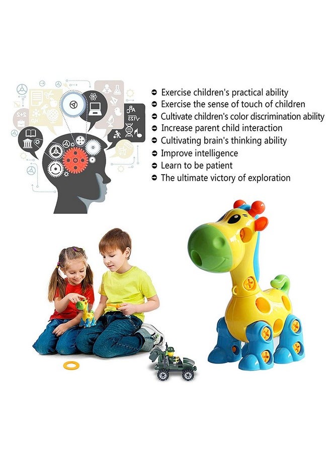 Vibgyor Vibes 2 in 1 Take-Apart 3D Model Animals Assembly Construction Building Blocks Puzzles DIY Playset with Screw and Tools
