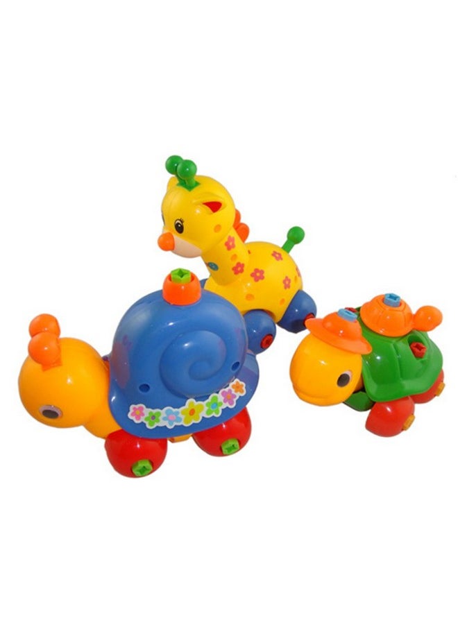 Vibgyor Vibes 2 in 1 Take-Apart 3D Model Animals Assembly Construction Building Blocks Puzzles DIY Playset with Screw and Tools