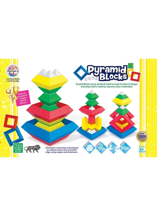 Ratna's Pyramid Blocks for Kids. Help Your Child Develop Imagination and Cognitive Skills.