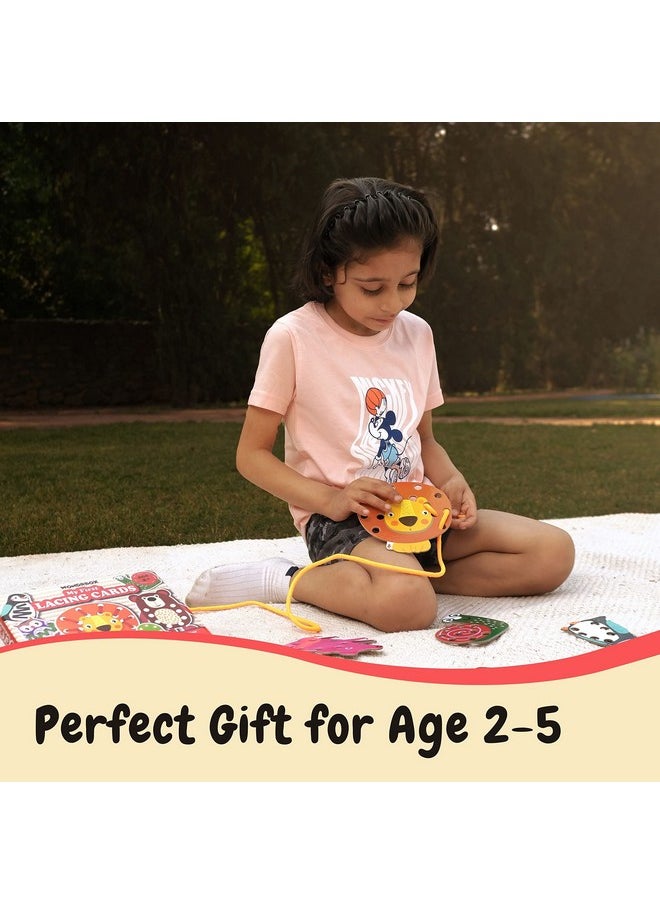 WONDRBOX Birthday Return Gift for Kids - Animal Lacing| Pack of 12 |Bulk Birthday Return Gift | Party Favours for Kids | Educational Montessori Return Gift | Birthday Return Gifts for Kids of All Age
