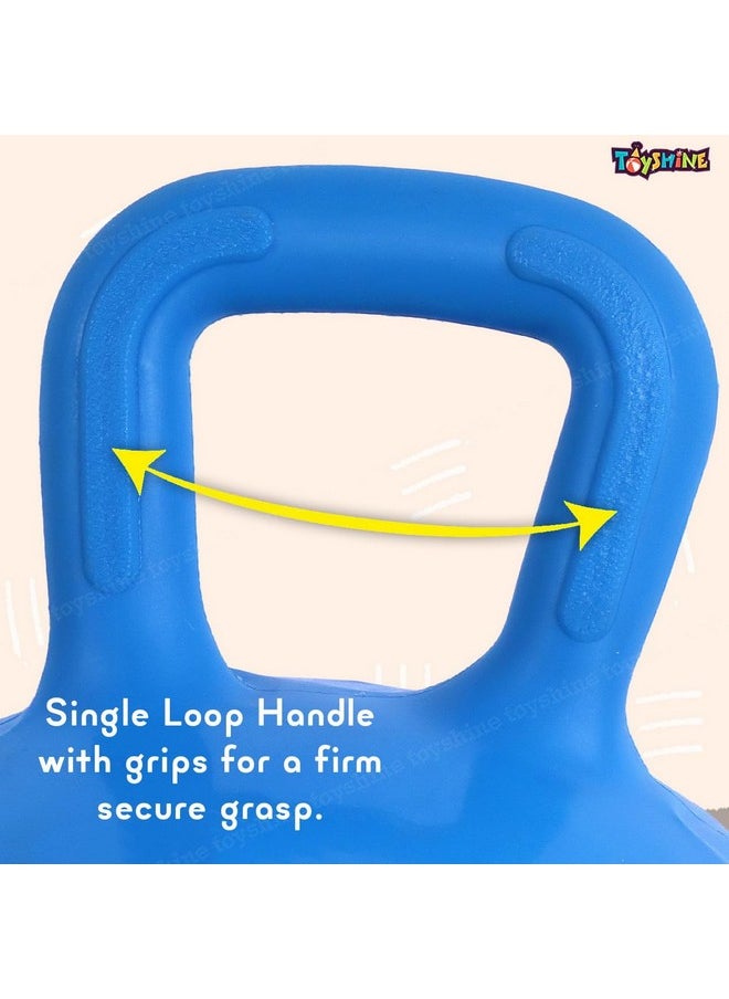 Toyshine Hopper Ball 55cm for Kids Ages: 5+ Inflatable Hopping Balls Jumping Therapy Ball Toys Sit and Bounce Ball with Handle - Blue