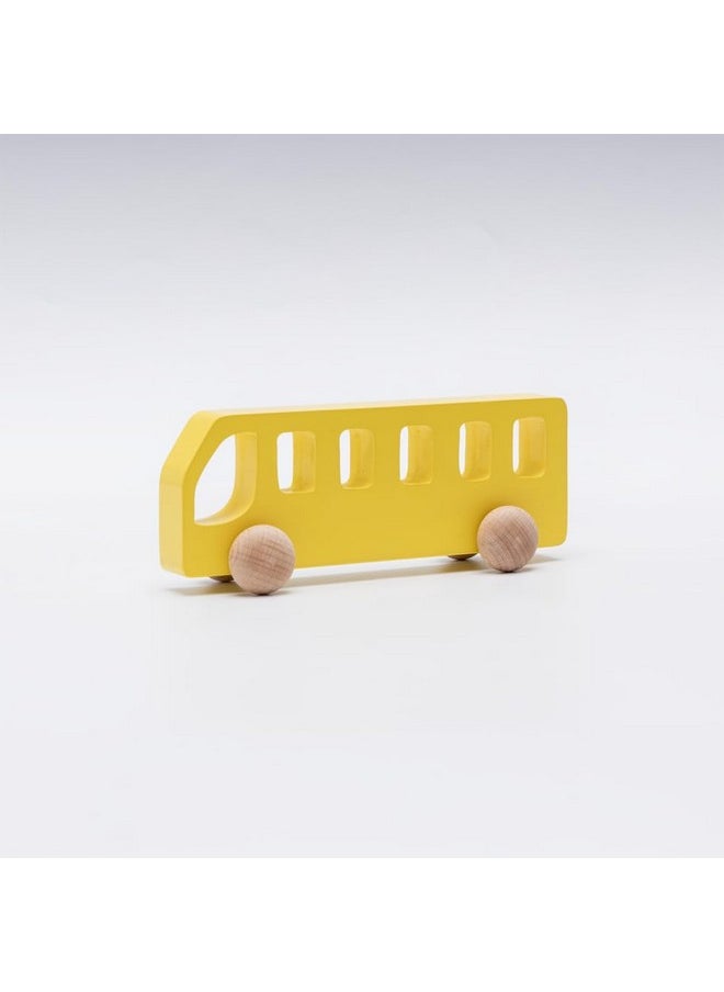 Ariro Wooden Bus Toy for Toddlers and Infants | Push and Pull Wooden Toy with Smooth Wheels | Perfect for 6M-3Y | Builds Hand-Eye Coordination, Problem Solving & Motor Skills