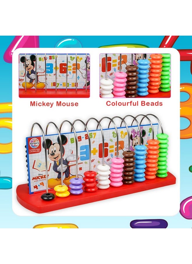 Ratna's Educational Abacus Senior Math's Learning Early Educational Kit Toy for Kids 3+ Years (Theme Mickey & Friends)
