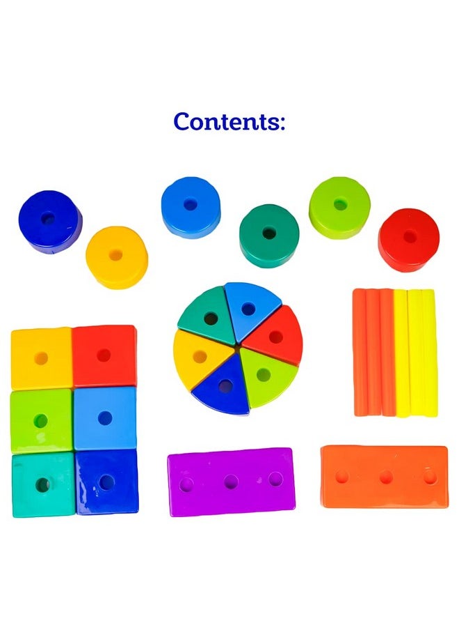 RATNA'S Building Block Toys for Kids.Age(2 to 6) Multicolour (Active Blocks Jumbo)