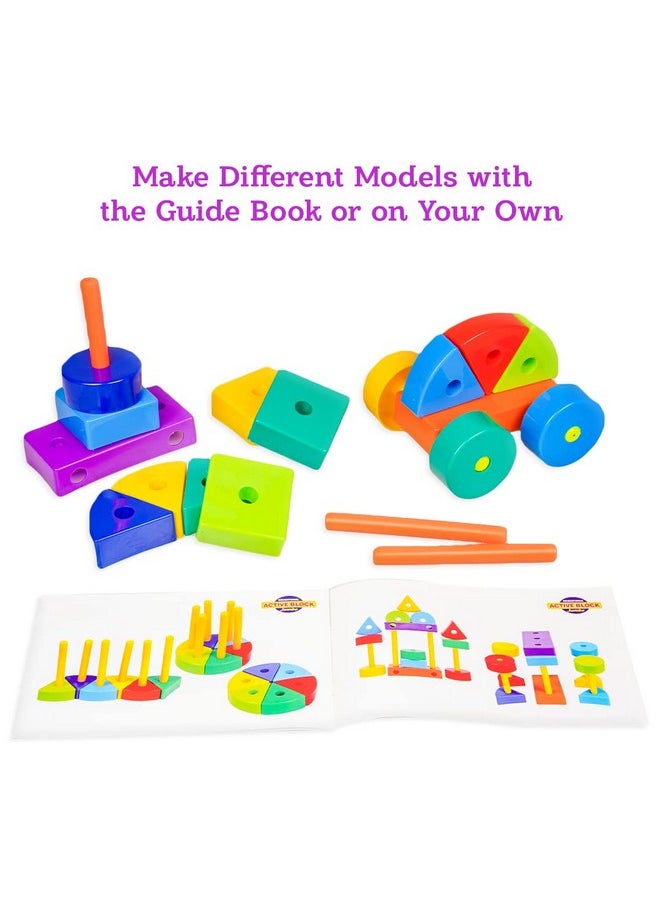 RATNA'S Building Block Toys for Kids.Age(2 to 6) Multicolour (Active Blocks Jumbo)