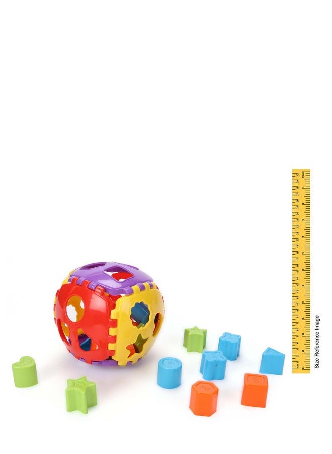 RATNA'S Sorting and Stacking Toddlers Toys (2 in 1 Build UP Cube & Shape SORTER Ball)