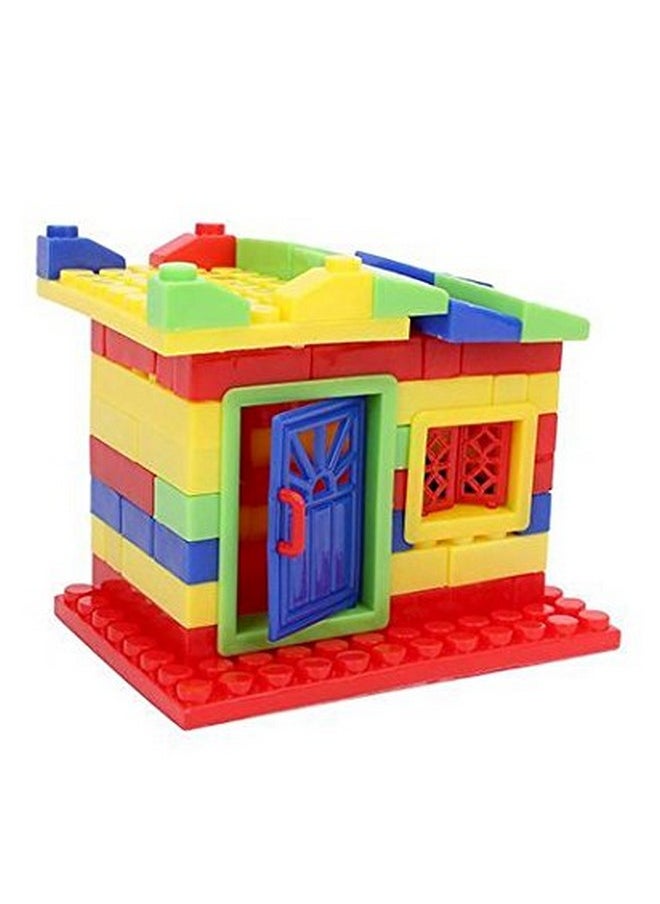 RATNA'S Sweet Home Junior Colorful Interlocking Blocks for Kids Ages 3+ to Build Their Own Sweet Home