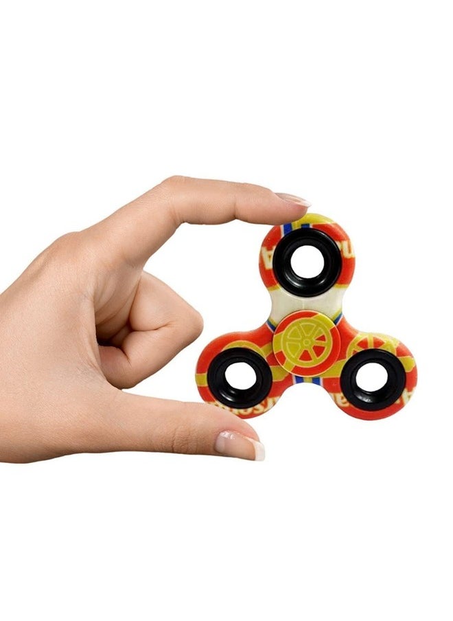 Premsons® Hand Spinner Desk Toy - High Speed Smooth Finger Spin Sensory Fidget Stress Relief Game Play for Kids & Adults - Birthday Party Gift - Combo - Football-A + Metal Gold Dual
